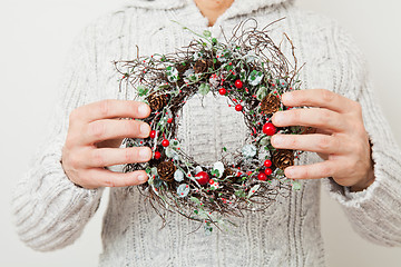 Image showing Christmas wreath