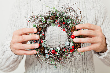 Image showing Christmas wreath