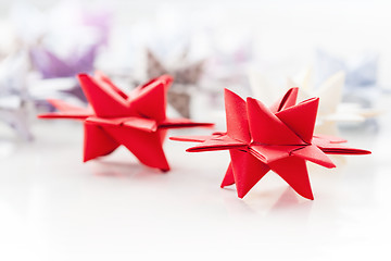 Image showing Paper Christmas stars