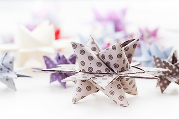 Image showing Paper Christmas stars