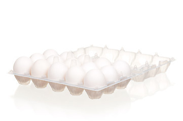 Image showing Eggs in box