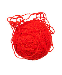 Image showing Red ball of yarn