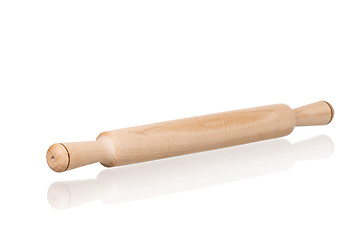 Image showing Wooden rolling pin