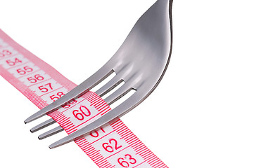 Image showing Fork with measure tape