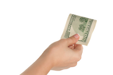 Image showing Hand with dollars