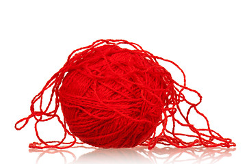 Image showing Red ball of yarn