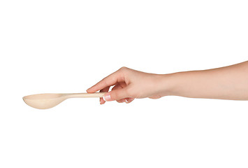 Image showing Hand with spoon