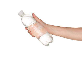 Image showing Hand with bottle of water