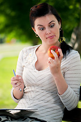 Image showing Young business woman