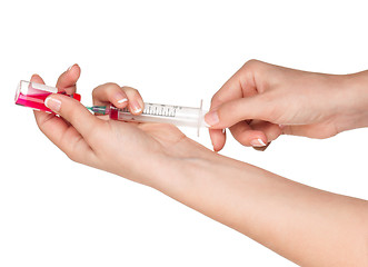 Image showing Hand with syringe