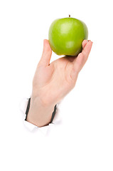 Image showing Hand with apple