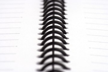 Image showing Close up of Spiral Note Book