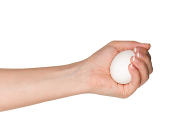 Image showing Hand with egg