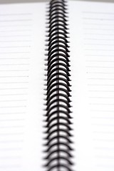 Image showing Close up of Spiral Note Book