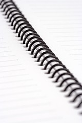 Image showing Close up of Spiral Note Book