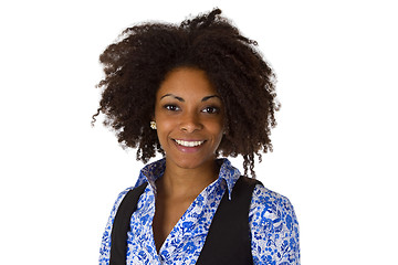 Image showing Attractive female afro american