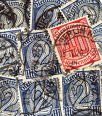 Image showing Vintage german stamps