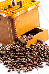 Image showing  antique coffee mill