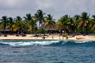 Image showing coastline  cabin  house