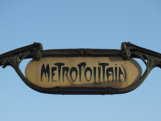 Image showing Subway entrance sign