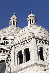 Image showing Sacre Coeur Basilica in Montmartre Paris