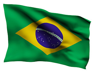 Image showing Brazil flag satin texture 