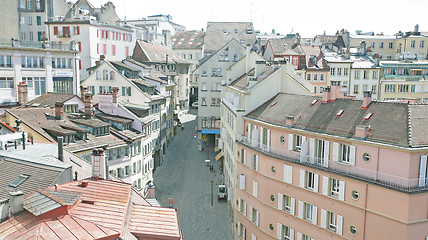 Image showing Roofs of Lausanne, Switzerland, in the spring