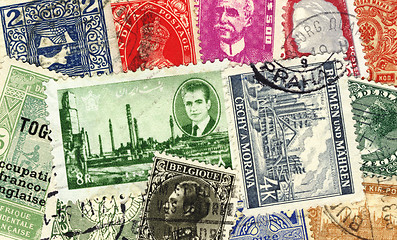 Image showing colourful stamps