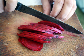 Image showing It is sharp beets on disks