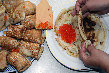 Image showing Russian pancakes