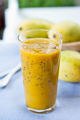 Image showing Mango with Passion fruit smoothie