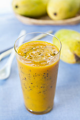 Image showing Mango with Passion fruit smoothie