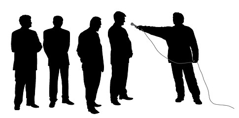 Image showing Interview with business group or political group leaders