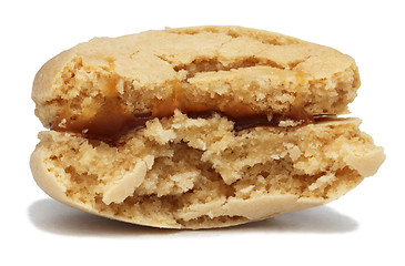 Image showing Macaron with a Bite Missing