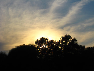 Image showing Evening landscape with clouds