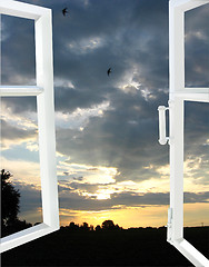 Image showing The open window in a decline