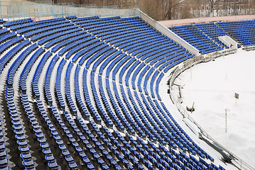 Image showing part of a snow-covered stadium