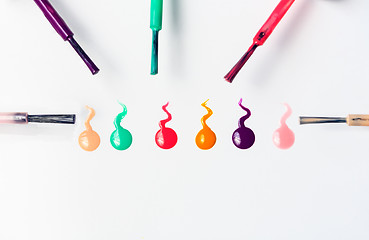 Image showing brush strokes and colorful nail polish
