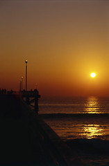 Image showing Pier at sunset