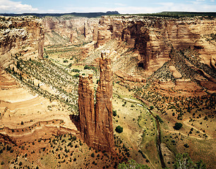 Image showing Spider Rock, Canyon de Chelly, Arizona