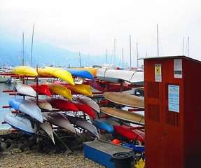 Image showing Harbor in Camogli, Italy