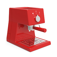 Image showing Red espresso machine