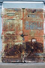 Image showing Old metal door