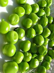 Image showing Grains of peas on a white background