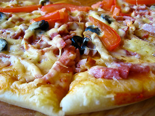 Image showing The tasty appetizing pizza