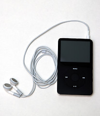 Image showing Mp3 player with head phones