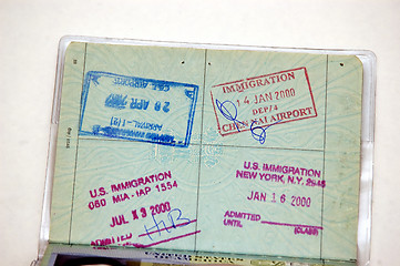 Image showing Visa Stamps