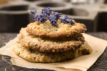 Image showing Handmade lavender cookies