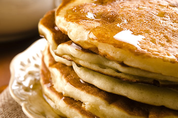 Image showing Pancakes with syrup