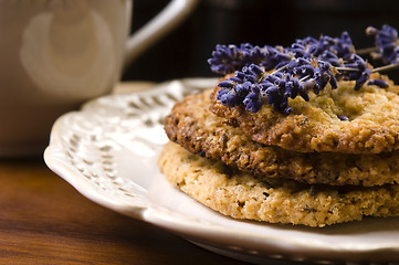 Image showing Handmade lavender cookies